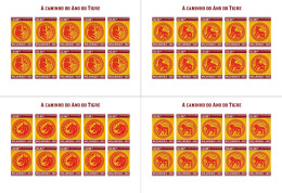 Guinea Bissau 2021, Year Of The Tiger, 2sheetlets IMPERFORATED - Nouvel An Chinois