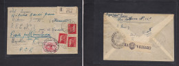 Argentina - XX. 1945 (7 Dec) Italy, Bari, Corato - Argentina, Marull, CBA. Registered Multifkd Env + Arrival Taxed With  - Autres & Non Classés