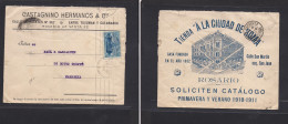 Argentina - XX. 1911 (19 Ene) Rosario SF - Francia, Marseille. Sobre Illustrado Tienda "a La Ciudad De Roma" Familia Cas - Autres & Non Classés