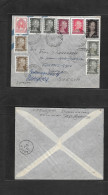 Argentina - XX. 1953 (5 Ago) Ingrenio LASTENIA "TMAN" - Sweden, Vargan (12 Ago) Eva PERON Multifkd Air Envelope. VF. - Autres & Non Classés