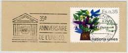 UNO Genève 1981, Flaggenstempel Anniversaire Unesco - UNESCO