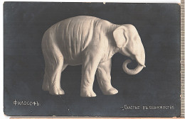 Russia. Happy ELEPHANT Figures Vintage PHOTO 1914 - Elephants