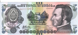 Honduras P-98  5 Lempiras  2012  UNC - Honduras