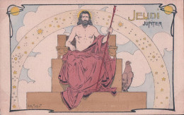Morin Henry Illustrateur, Jeudi, Jupiter, Art Nouveau, Litho (3302) - Morin, Henri
