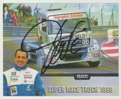 Fotokaart : DAF Trucks Eindhoven DAF FINA Racing Team 9) Alain Ferté (gesigneerd) - Camion