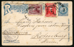 BOLIVIA. 1902. La Paz Stationery Card + Adtl. To Germany. Via Panama. VF. - Bolivien