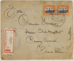 BOLIVIA. 1917. La Paz To Argentina. Registered Env.frkd.pair. - Bolivie