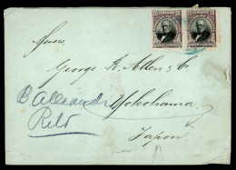 BOLIVIA. BOLIVIA-JAPAN. C.1902 Cover To Yokohama, JAPAN Franked By Two 1901 20c Violet And Black Tied By Oval Handstamp  - Bolivie