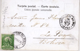 BOLIVIA. 1905. Lima/Peru To La Paz. Arrival C.d.s. On Front. (***) - Bolivie