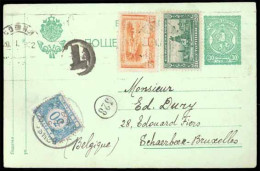 BULGARIA. 1922 (Jan 19). 30st Green Stationery Card Used To Belgium With Additional 20st And 50st From Sofia. On Arrival - Altri & Non Classificati