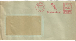 Brief  Berlin 1938 Freistempel   ABC   Columbushaus   Deutsche Reichspost   8 Pfg  EMA - Maschinenstempel (EMA)