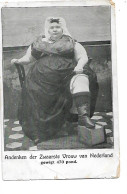 CP Andenken Der Zwaarste Vrouw Van Nederland  1907 Julie à Ses Parents J. Servais Wasseiges. - Femmes Célèbres