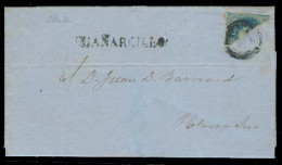 CHILE. 1859 (1 July). Chañarcillo - Potrero Sur. EL Full Contains Fkd 10c Bisected, Tied Grill + Stline Guañarcillo (xxx - Chile