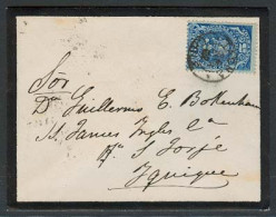 CHILE. 1892 (24 April). Tacna - Iquique. Provisional Period / Postage Stamps / Shortage / 5c Dark Blue Impuesto Cds. Arr - Cile