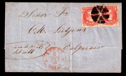 CHILE. 1875. Ancod - Valp. E. 5c X 2 Tied Cork. Fine. - Cile