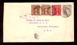 CHILE. 1906. Tacna - USA. 2c. Stat. Env. + 3 Adtls. Colon. VF. - Chile