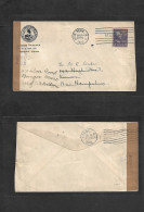 BURMA. 1940 (June - July) US Prexies. Rangoon - USA, Keene, New Hampshire. Missing Mail. Carried Via Singapore British C - Birmania (...-1947)