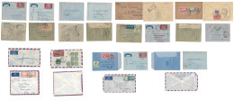 BURMA. C. 1952-66. Selection Of 13 Better Multifkd Airmail Airletter Sheets + Adtls, Comercial Mail, Opportunity. - Burma (...-1947)