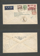 BURMA. 1949 (16 Nov) Rangoon - Germany, Diemelnfer. Air Multifkd Env + Taxed. Lovely Item + Aux Cachet. - Birmania (...-1947)