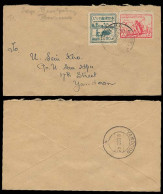 BURMA. 1943. Japanese Occup / Yandoon / 2 Stamps On Cover. - Birmania (...-1947)