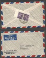 BAHRAIN. 1948 (13 Nov) GPO - Switzerland, Dubendorf. Reverse Air Multifkd Envelope, 6 Annas Rate. Cds. Fine. - Bahrein (1965-...)
