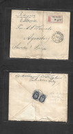 AZERBAIJAN. 1909 (25 June) Rusia. Bibi Ejbathe, South Of Baku - Sweden, Agnesberg. Registered Reverse Fkd Envelope. - Azerbaijan
