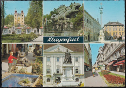 Austria - 9020 Klagenfurt - 6 Alte Ansichten - Fußgängerzone - Lindwurm - Denkmal - Pestsäule - Fußgängerzone - Klagenfurt