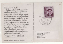 ANDORRA. 1958. A. La Vieja To Argentina. P.P.C. Franked With 20 Cts., Tied C.d.s (Yv 48). Fine. - Sonstige & Ohne Zuordnung