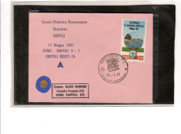 TEM19802  - EMPOLI  18.5.1987   /   FDC  " NAPOLI CAMPIONE D'ITALIA" .   "  EMPOLI RESTA IN A " - Briefe U. Dokumente