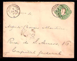 BRAZIL. 1891. Vassouras - RJ. D. Pedro. 100rs. Green Stat. Env. F-VF. - Otros & Sin Clasificación