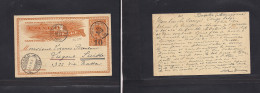 BELGIAN CONGO. 1910 (9 Nov) Basoko, Arruwimi - Switzerland, Lugano (4 Jan 11) 10c / 15c Light Orange Brown Stat Card Via - Otros & Sin Clasificación