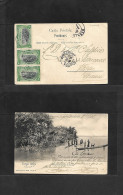 BELGIAN CONGO. 1900 (4 May) Thysville - France, Vosges (28 May) Multifkd Ppc (x3) 5c Green, Tied Cds. Fine. Via Matadi. - Altri & Non Classificati