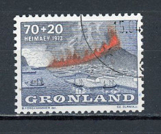 GROENLAND - POUR LES SINISTRÉS D'ISLANDE - N° Yvert 74 Obli - Usados