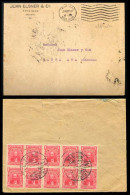 BOLIVIA. 1917(June 27). Cover To Santa Ana(Yacuma), Franked On Reverse With Block Of Ten 1913 1 C Carmine Rose All Tied  - Bolivie