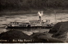 Asuncion Steam Ship On River Misiones Real Photo Postcard Rio Alto Parana - Argentinië