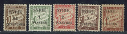 Syrie. T. Taxe N° 22/26* TB. - Strafport