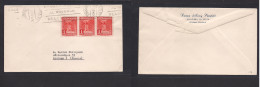 ANDORRA. 1959 (26 Marzo) Correo Español, OP - Suecia, Lidingo. Sobre Comercial Franqueo 1 Pts Rojo Tira De 3 Tarifa 3 Pt - Otros & Sin Clasificación