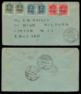 ANDORRA. 1923 (29 Julio). Encamp - Inglaterra. Sobre Circulado Con 1ª Emision Andorra Española Con Parejas Sellos Sobrec - Other & Unclassified