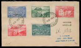 ANDORRA. 1947 (19 Julio). Of Francesa. Sobre Franqueo Multiple Cert Con Llegada. - Sonstige & Ohne Zuordnung