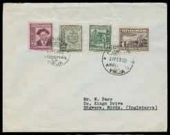 ANDORRA. 1952 (27 Feb). A La Vieja - UK. Sobre Franqueo Tarifa 2 Ptas. - Other & Unclassified