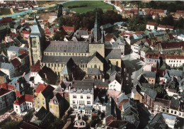 BELGIQUE - Soignies - Vue Panoramique Aérienne Du Collégiale Et De La Ville - Colorisé - Carte Postale - Soignies