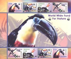 GUYANE 2003 - W.W.F. - Toucans - Bloc De 2 Séries - Parrots