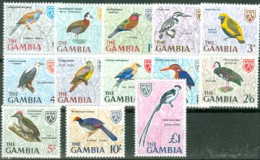 GAMBIE 1966 - Série Courante - Oiseaux - 13 V. - Perroquets & Tropicaux