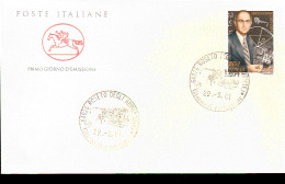 2001 ANNULLO FDC  Centenario Della Nascita Di Enrico Fermi (1901-1954), Inventore Della Pila Atomica E Premio Nobel Nel - Física