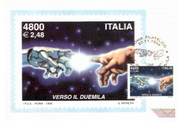 CARTOLINA MAXIMUM DI POSTE ITALIANE - VERSO IL 2000 - Electricity