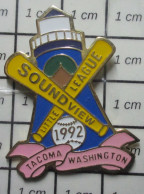511D  Pin's Pins / Beau Et Rare / SPORTS / PIN'S USA BASE-BALL PHARE SOUND VIEW LITTLE LEAGUE TACOMA WASHINGTON - Béisbol