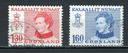 GROENLAND - MAREGRETHE II - N° Yvert 101+102 Obli. - Used Stamps