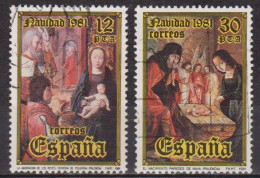L'adoration Des Rois, La Nativité - ESPAGNE - Noel - N° 2266-2267 - 1981 - Used Stamps