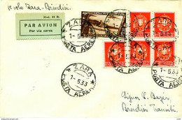 Zara/Brindisi Del 1.5.33 - Primo Volo Bayer - Storia Postale (Posta Aerea)