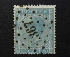 België - Belgique - Profiel Links/Gauche -  COB N° 18  Bureau 367 - Turnhout - 1865-1866 Profile Left